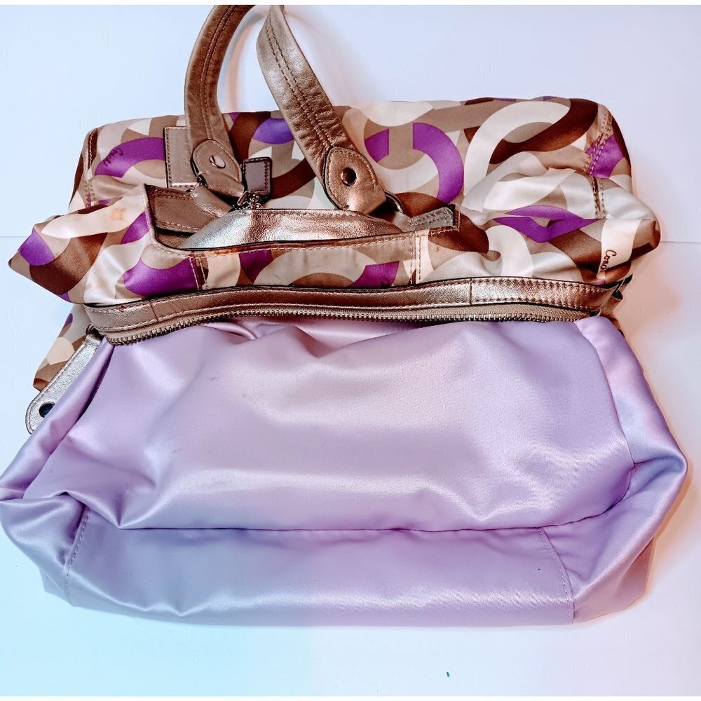 Coach Madison Signature Op Art Maggie Hobo Bag - Picture 4 of 15